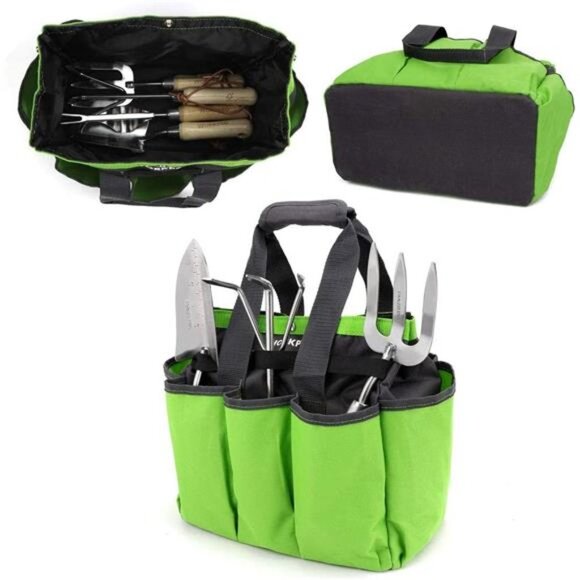 WORKPRO Garden Tool Bag, Garden Tote Storage Bag with 8 Pockets, 12" x 12" x 6" - Picture 5 of 6